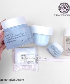 Set kem dưỡng ẩm chống lão hóa thuần chay dịu da The Therapy Vegan Blending Cream Special Set The Face Shop