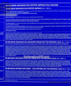 Set tinh chất phục hồi da nhạy cảm Dr. Belmeur Advanced Cica Peptite Ampoule Full Package (4SP)