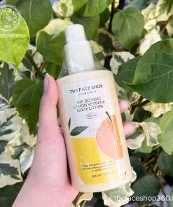 Sữa dưỡng thể mềm mịn, trắng da The Botanic Lemon Verbena Body Lotion 350ml The Face Shop