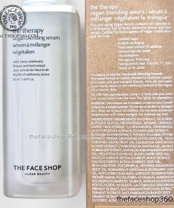 Thông tin Tinh chất thuần chay chống lão hóa The Therapy Vegan Blending Serum 50ml The Face Shop