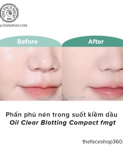 Phấn phủ nén trong suốt kiềm dầu Oil Clear Blotting Compact fmgt The Face Shop