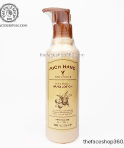 Kem dưỡng da tay cấp ẩm mềm mịn Rich Hand V Soft Touch Hand Lotion The Face Shop